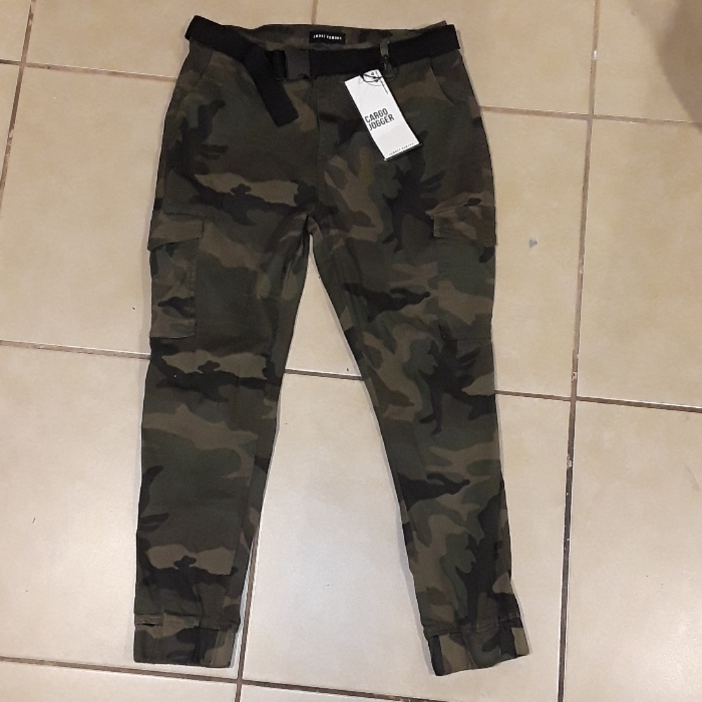 Almost Famous Camo Cargo Jogger Pants